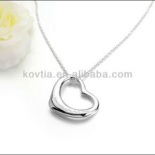 Charming 925 sterling silver heart shape pendant